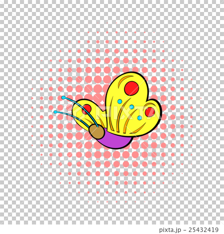 Butterfly icon, comics style Butterfly icon, comics style 25432419