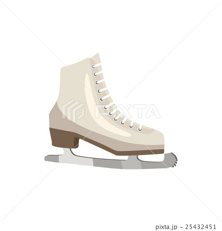White figure skates icon, cartoon style White figure skates icon, cartoon style 25432451