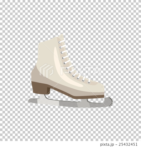 White figure skates icon, cartoon style White figure skates icon, cartoon style 25432451