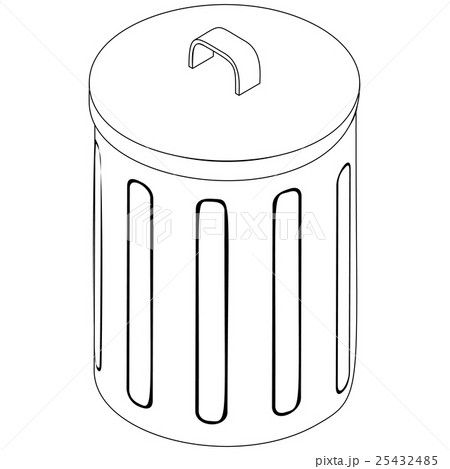 Trash bin icon, isometric 3d style 25432485