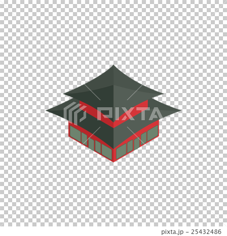 Pagoda in South Korea icon, isometric 3d style 25432486