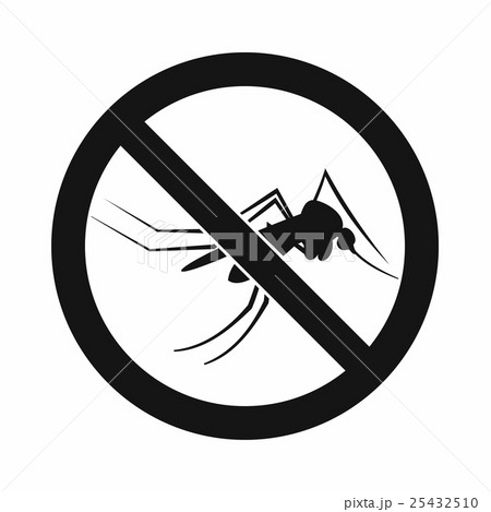 No mosquito sign icon, simple style 25432510