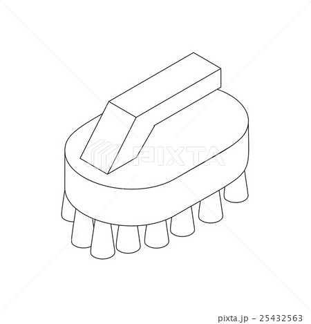 Cleaning brush icon, isometric 3d style Cleaning brush icon, isometric 3d style 25432563