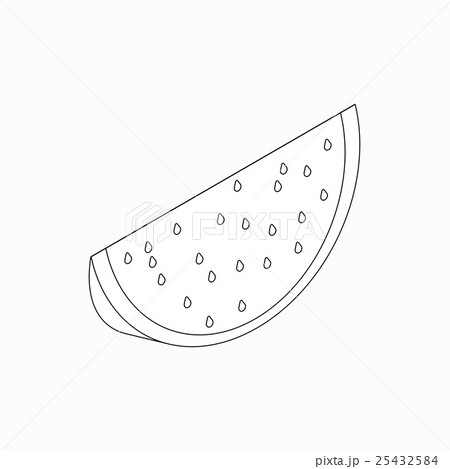Slice of watermelon icon, isometric 3d style 25432584