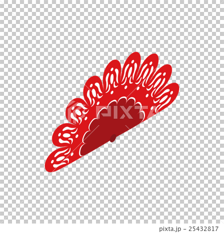 Red fan icon, isometric 3d style Red fan icon, isometric 3d style 25432817