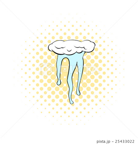 Rain cloud icon, comics style 25433022