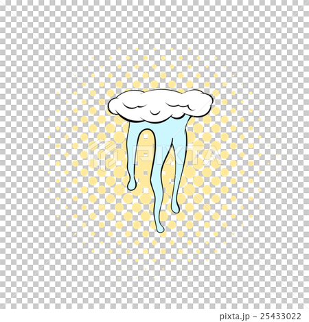 Rain cloud icon, comics style 25433022