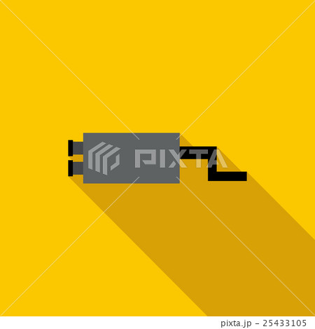 Metal silencer car icon, flat style Metal silencer car icon, flat style 25433105