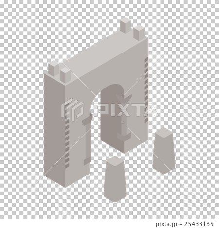 Wall fortress icon, isometric 3d style - Stock Illustration [25433135 ...