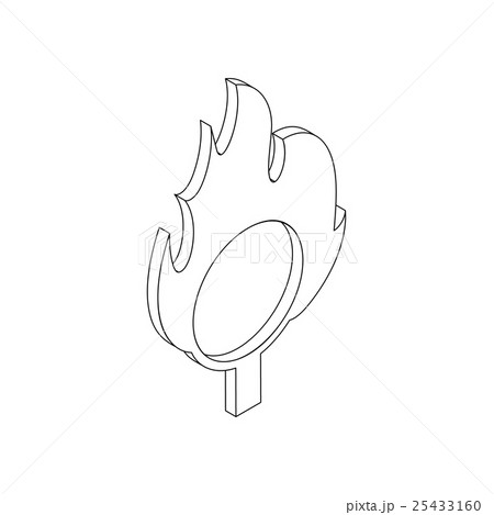 Burning hoop icon, isometric 3d 25433160