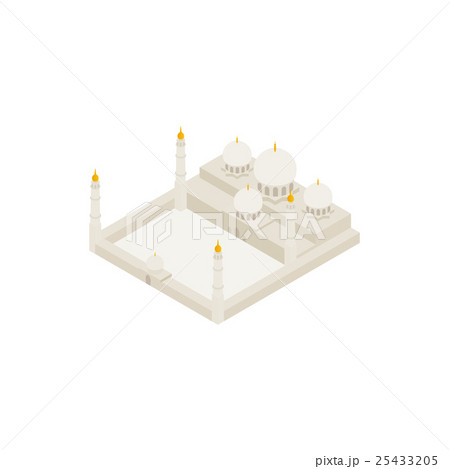Sheikh Zayed Grand mosque icon, isometric 3d style 25433205