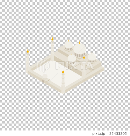 Sheikh Zayed Grand mosque icon, isometric 3d style 25433205