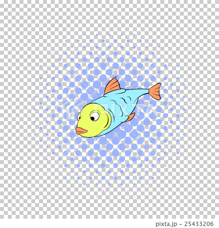 Fish icon in comics style 25433206