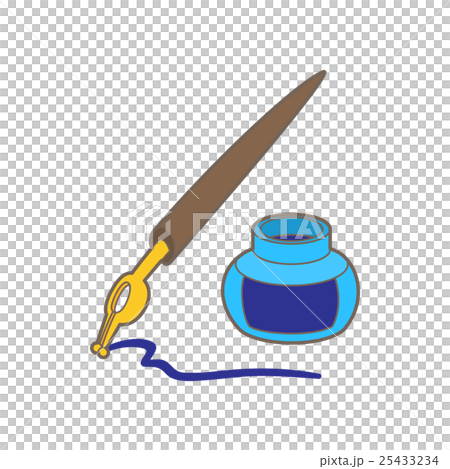 Ink pen icon in cartoon style Ink pen icon in cartoon style 25433234