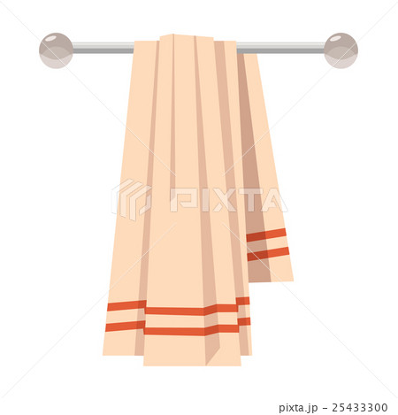 Clean towel on a hanger icon, cartoon style 25433300