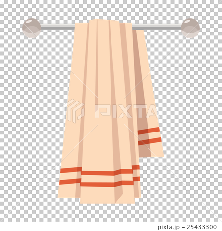 Clean towel on a hanger icon, cartoon style 25433300