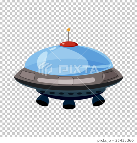 Flying saucer icon, cartoon style 25433360
