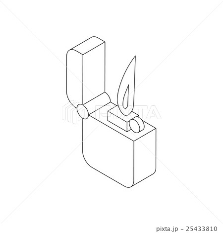 Pocket lighter with fire icon, isometric 3d style 25433810
