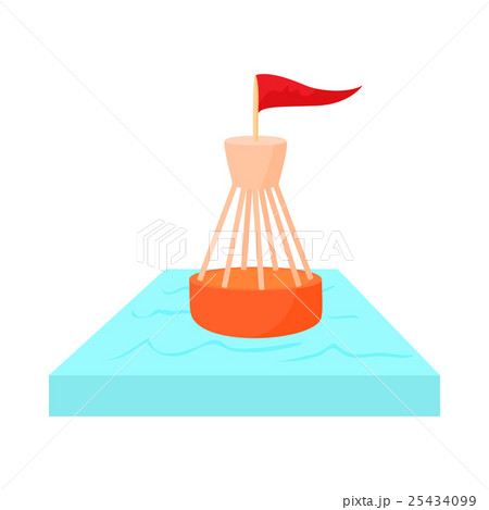 Nautical direction buoy with flag icon 25434099