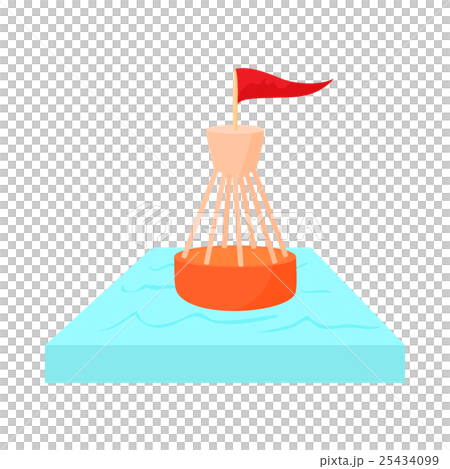 Nautical direction buoy with flag icon 25434099