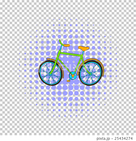 Green bike icon, comics style Green bike icon, comics style 25434274
