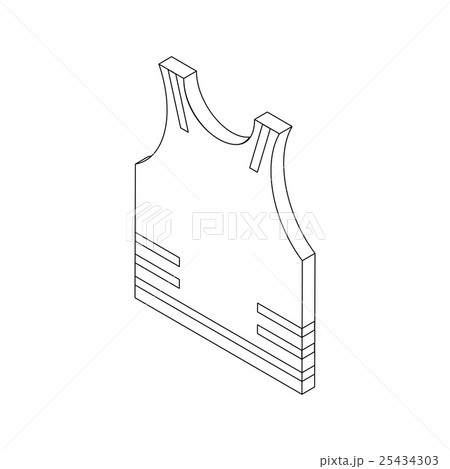 Paintball protective vest icon, isometric 3d style 25434303
