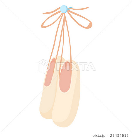Hanging ballet shoes icon, cartoon style 25434615