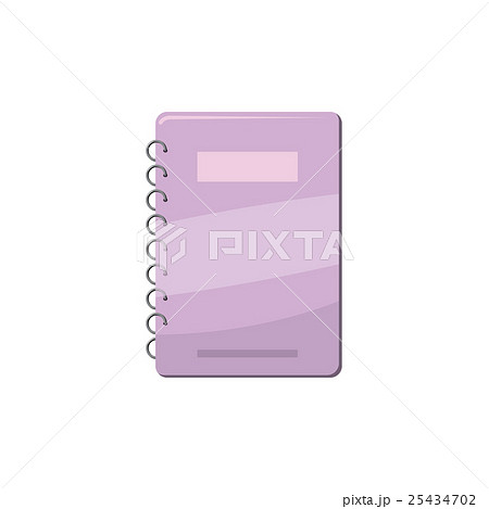 Spiral notebook with lilac cover icon 25434702