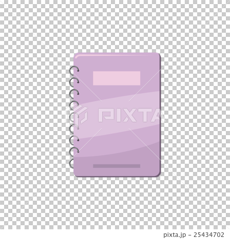 Spiral notebook with lilac cover icon 25434702