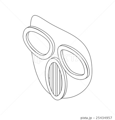 Paintball mask icon, isometric 3d style Paintball mask icon, isometric 3d style 25434957