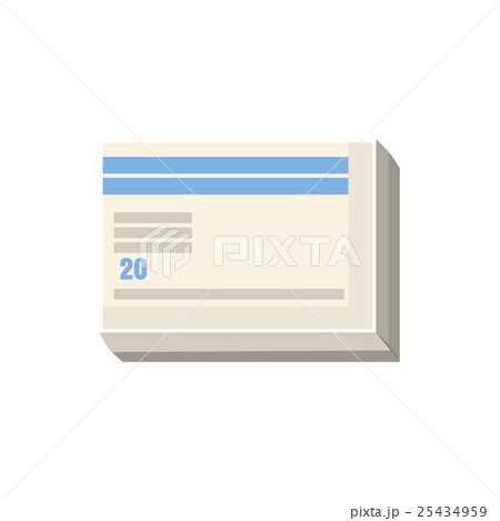 Medical pill box with blue label icon Medical pill box with blue label icon 25434959