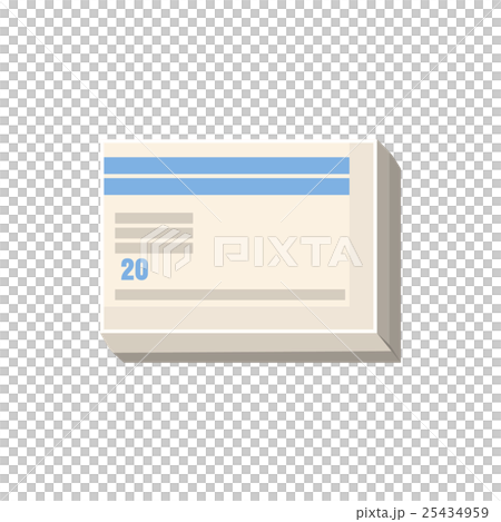 Medical pill box with blue label icon Medical pill box with blue label icon 25434959