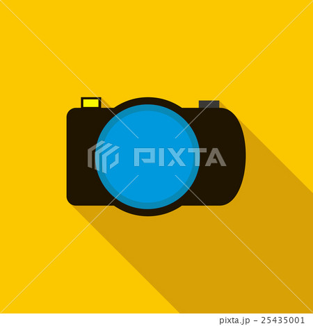 Photo camera icon, flat style 25435001