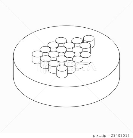 Wide dots arrow icon, isometric 3d style 25435012