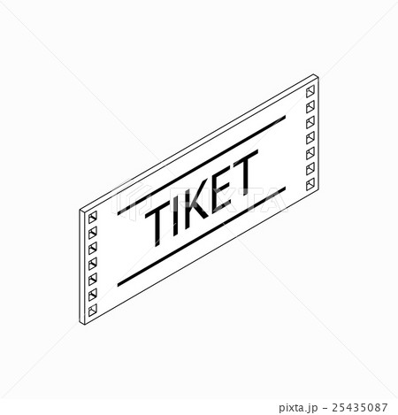 Ticket icon, isometric 3d style Ticket icon, isometric 3d style 25435087