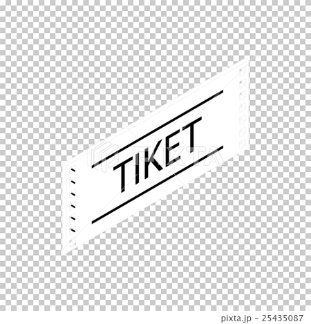Ticket icon, isometric 3d style Ticket icon, isometric 3d style 25435087