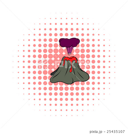 Volcano erupting icon, comics style Volcano erupting icon, comics style 25435107