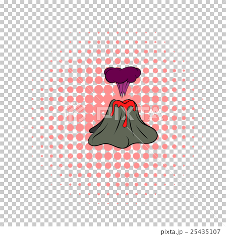 Volcano erupting icon, comics style Volcano erupting icon, comics style 25435107