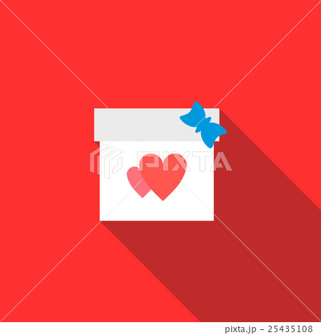 Gift box for wedding icon, flat style 25435108