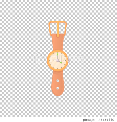 Round wrist watch icon, cartoon style Round wrist watch icon, cartoon style 25435110