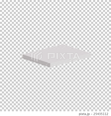 Horizontal white book icon, isometric 3d style 25435112