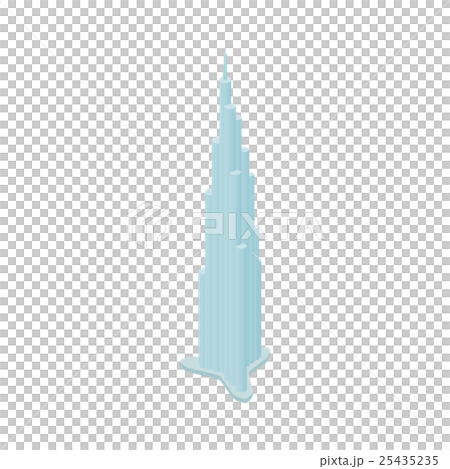 Burj Khalifa icon, isometric 3d style 25435235
