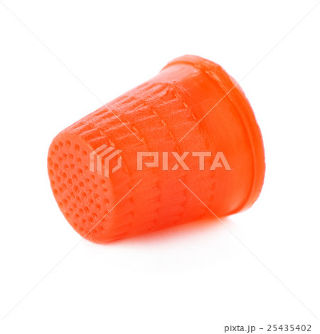 Plastic thimble isolated over the white background 25435402