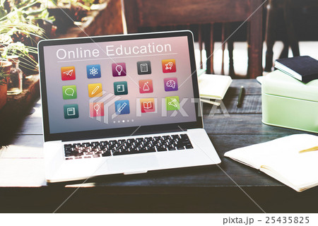 E-learning Online Education Application Concept E-learning Online Education Application Concept 25435825