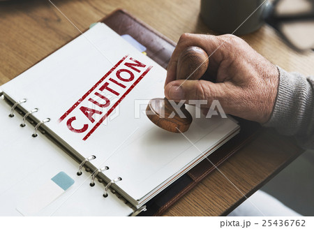 Caution Denied Pending Rejected Secret Warning Concept 25436762