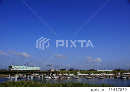 矢部川を渡る西鉄電車 25437070