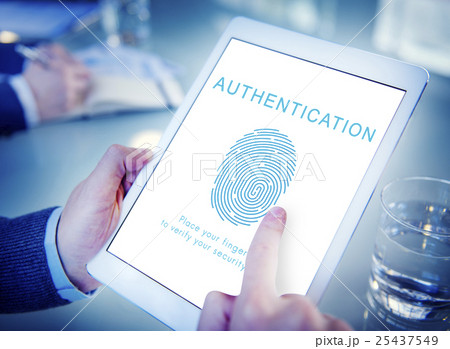 Fingerprint Password Biometrics Technology Concept 25437549