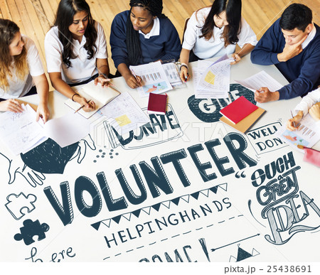 Students Community Service Volunteer Concept Students Community Service Volunteer Concept 25438691