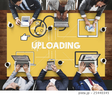 Upload Uploading Storage Cloud Devices Concept 25440345