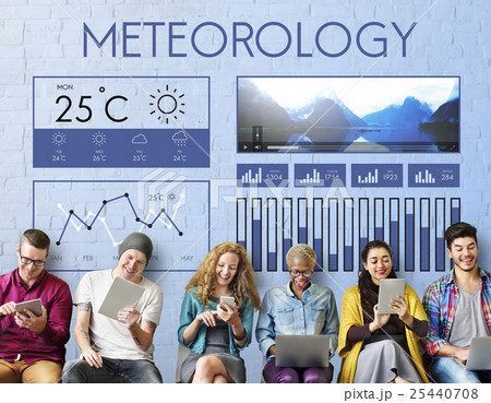 Weather Condition News Report Climate Forecasting Meteorology Temperature Concept 25440708